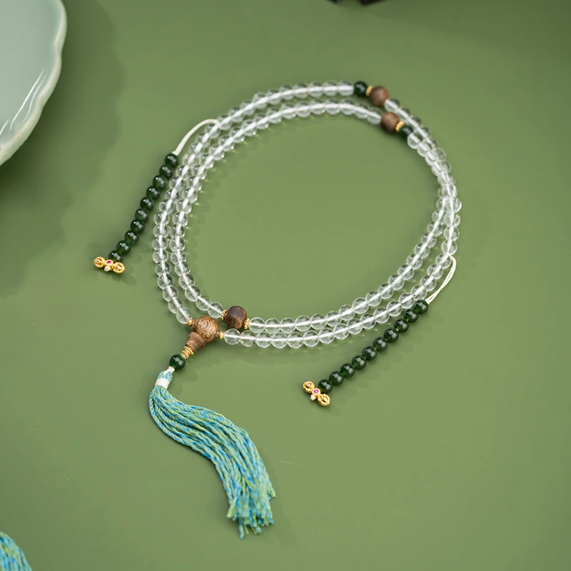 XIANYUAN/仙源 沉香莺歌绿棋楠沉香8mm多圈手串项链