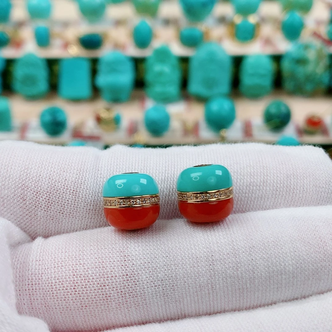 绿松石18K金镶嵌汉堡10