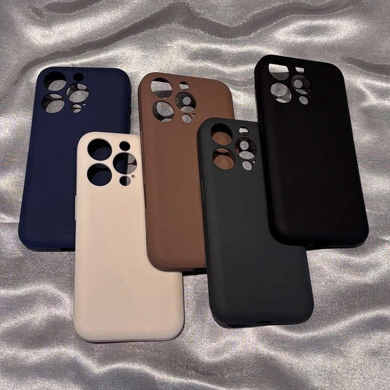 奥菲顿高级纯色简约适用16promax苹果15肥皂14pro手机壳13/12软套