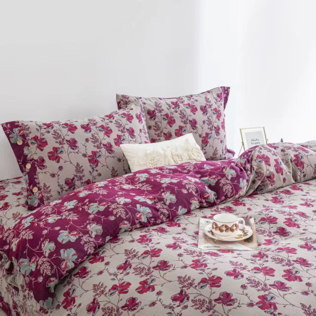 【花开夏日—单人被】1.5*2.0米全棉双层纱可机洗