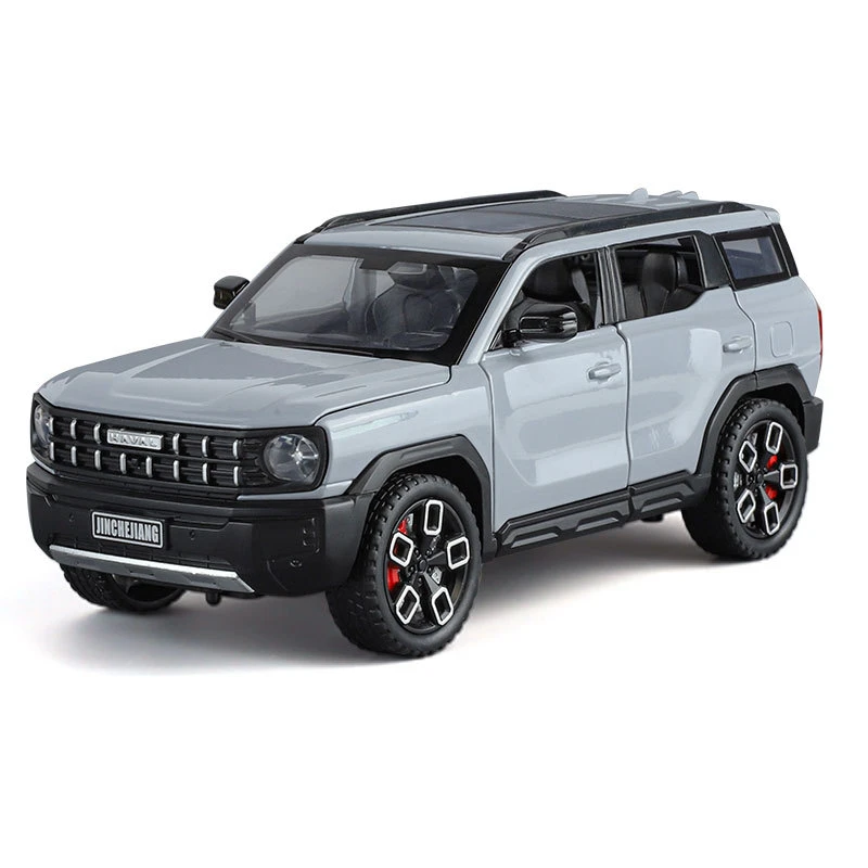 金车将1:24哈弗酷狗汽车模型仿真声光回力合金玩具车六开门摆件