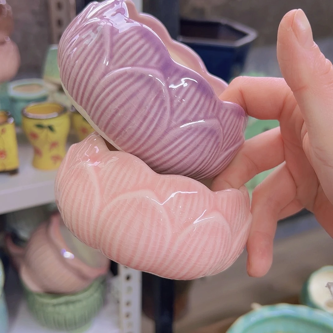 红陶陶瓷花盆当场满12包邮