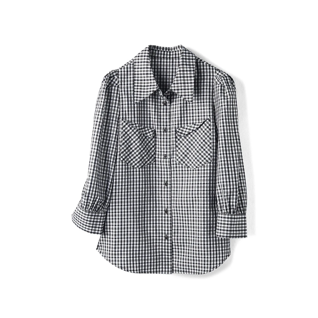 32199【依系列】格子衬衫2I311851D