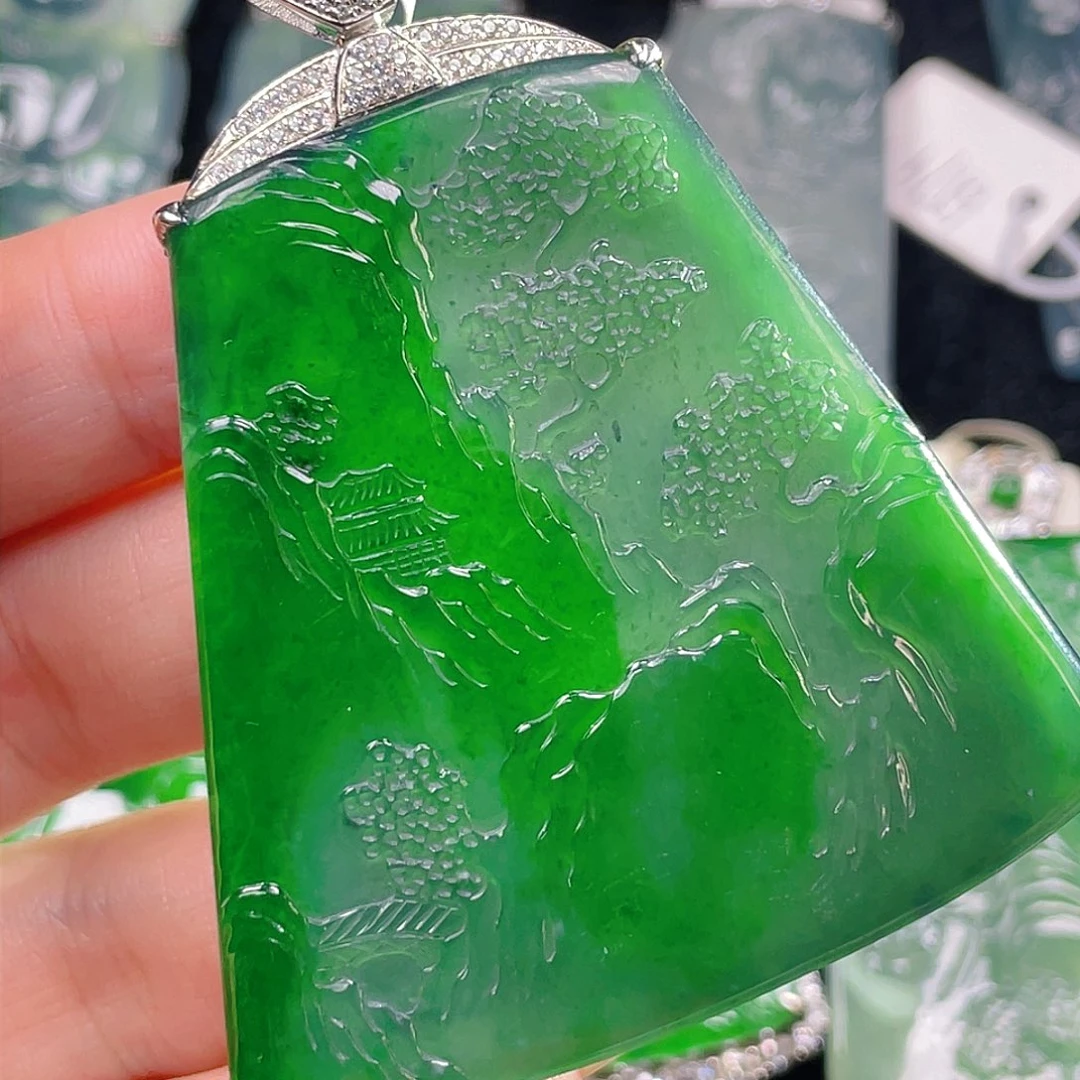 翡翠未镶嵌颈饰北**哥7，