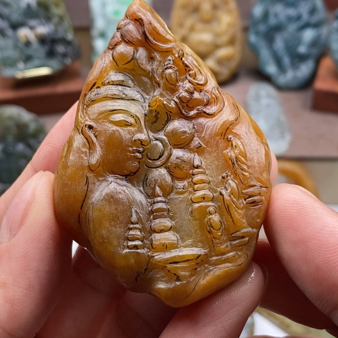 未镶嵌定制翡翠榜**哥佛观