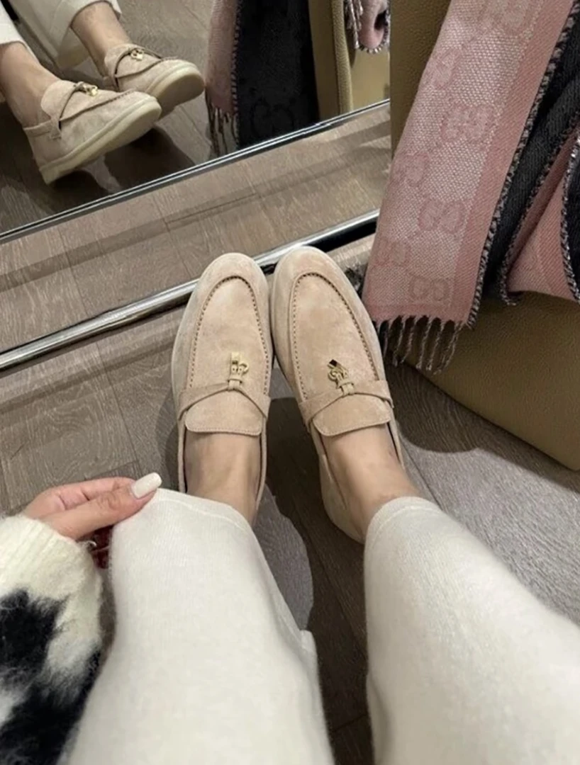 「真皮中底」老钱风summer walk羊皮流苏扣乐福鞋E801003