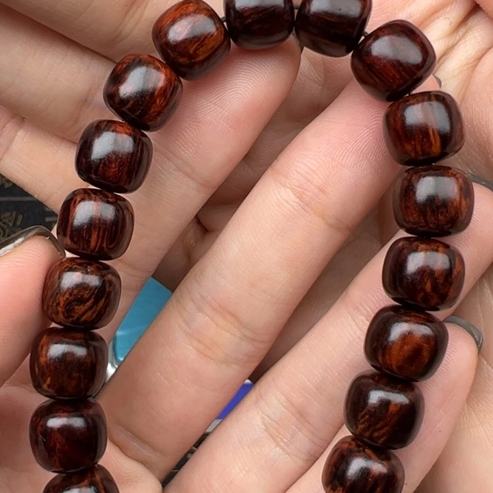 手串/手链花梨木类红降10老型黑金树心油满油单圈