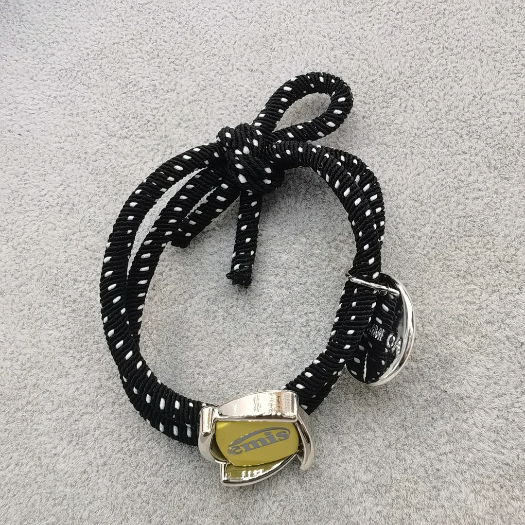 E757黄色字母波点发绳