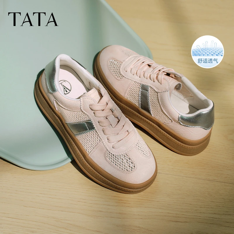 TATA他她2025夏新款商场同款德训鞋百搭厚底休闲板鞋女鞋CWE01BM5