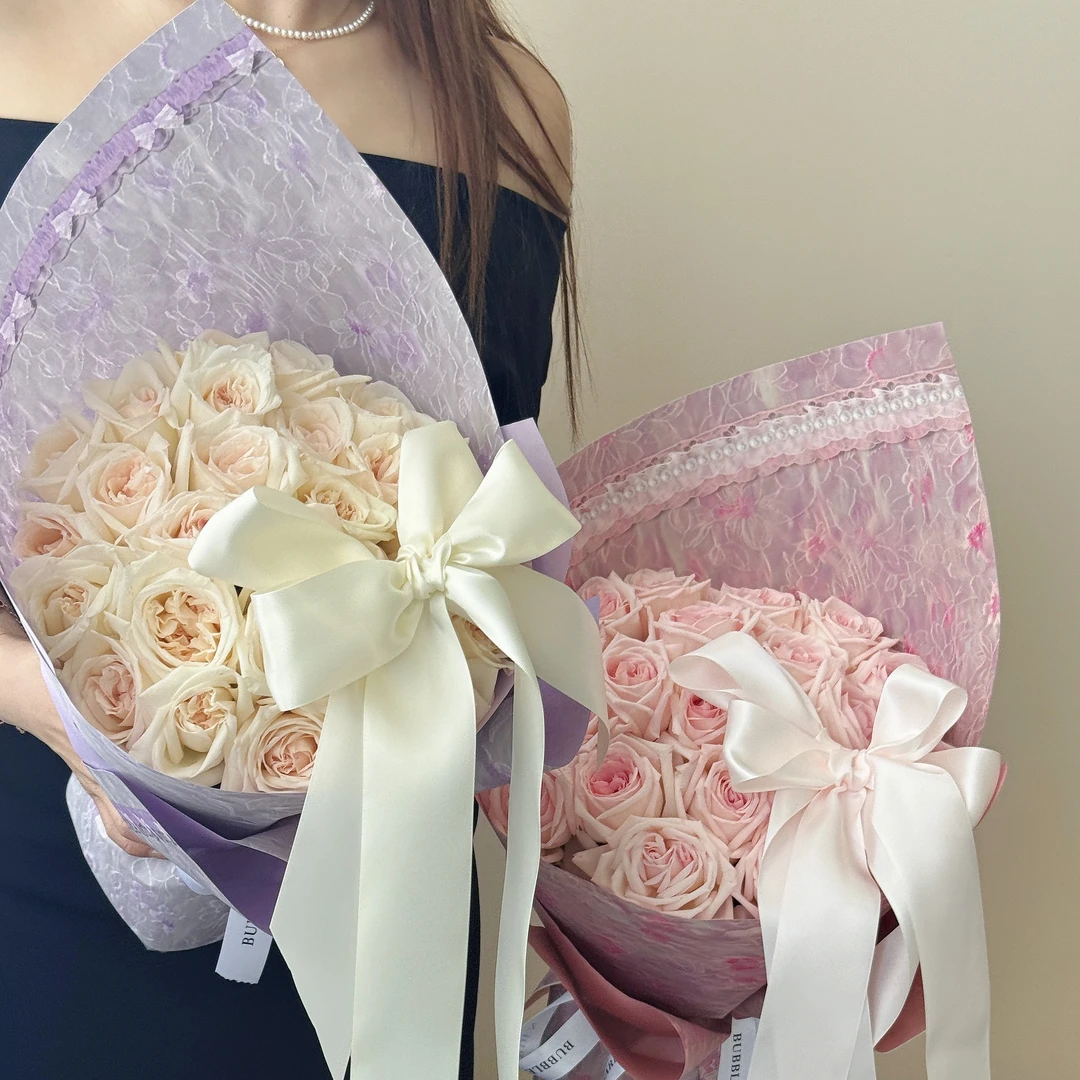 【喜儿】新款微光蕾丝风华纸花艺艺术包装纸花束包装材料