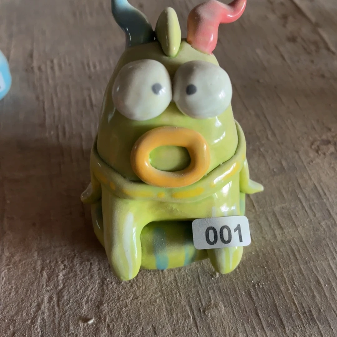 摆件纯手工抽象陶瓷摆件微瑕001