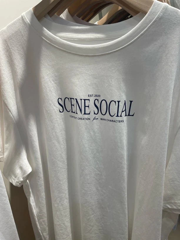 常规款短袖韩版T恤自嘲熊情侣装白色运动印花