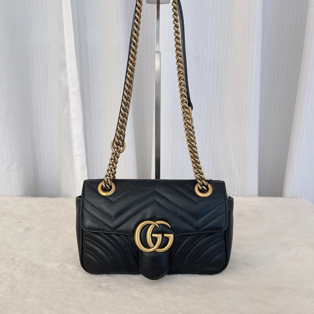 Gucci/古驰 黑色22马蒙  B155