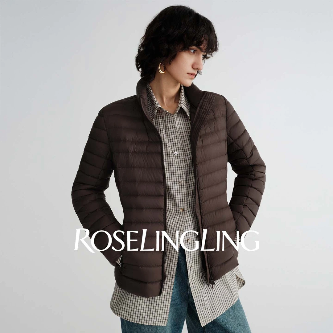 ROSELINGLING【R+轻运动】御寒指南保暖90白鹅绒轻量感排骨羽绒服