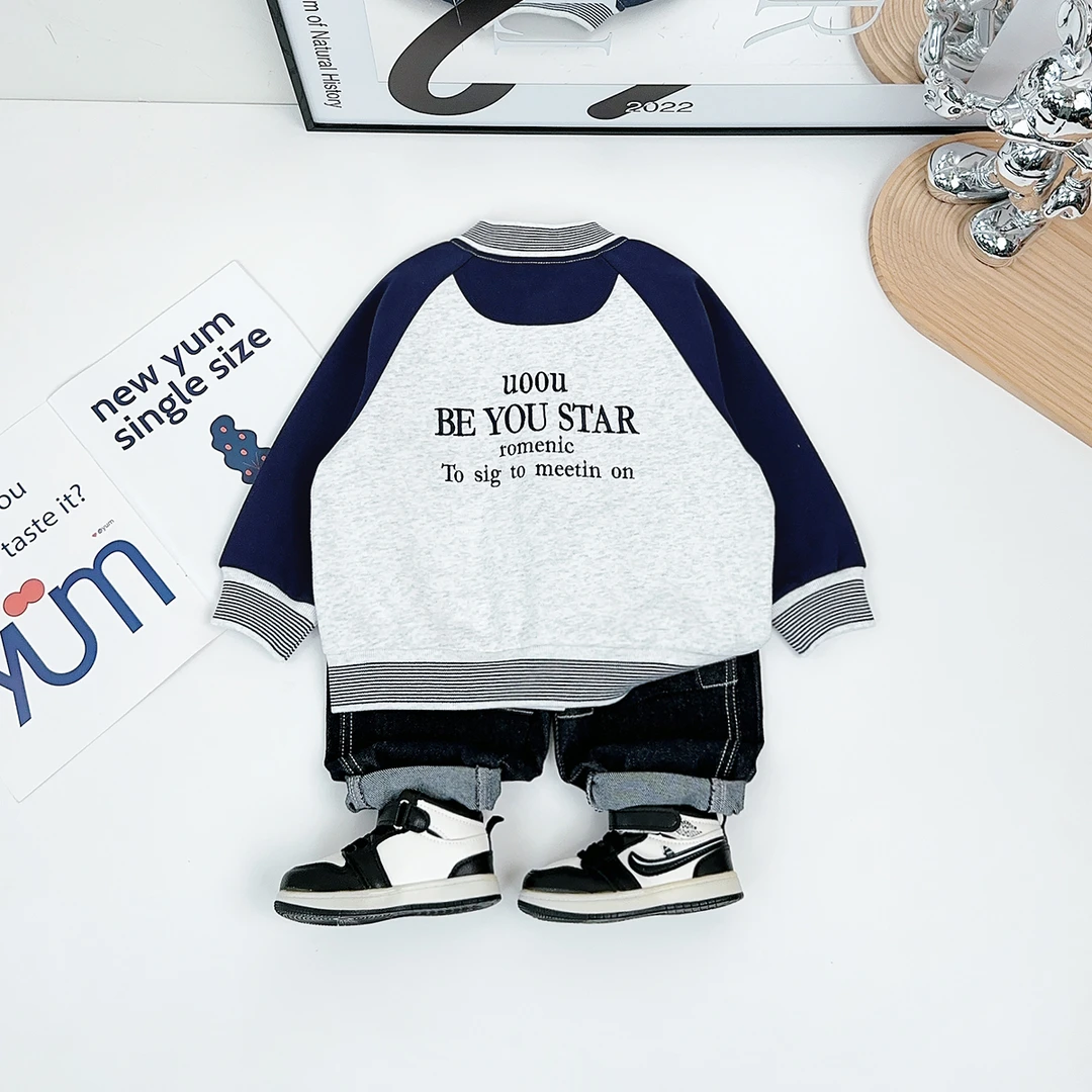 男童外套秋款儿童棒球服2025新款秋装宝宝潮BDC25851悠悠童话童装