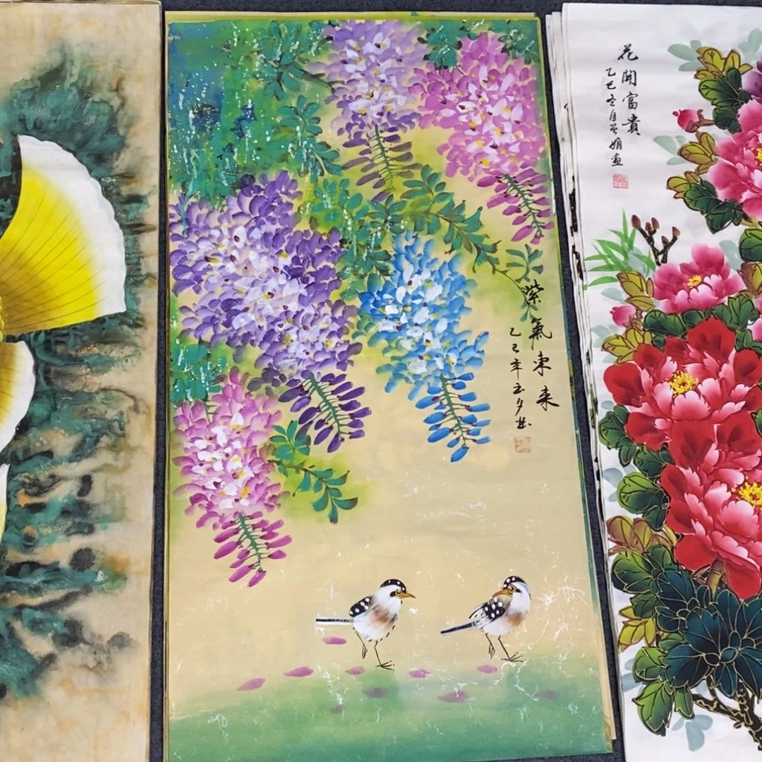 国画尺寸100✖️50三尺精品手绘画