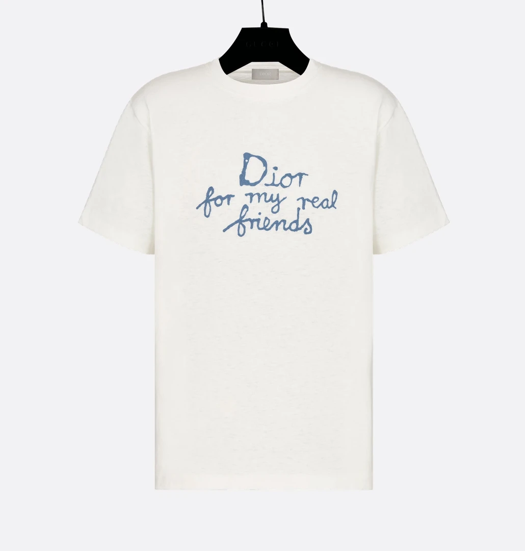 全新未使用 DIOR/迪奥  胸前 字母刺绣 男士短袖T恤583J696A0849