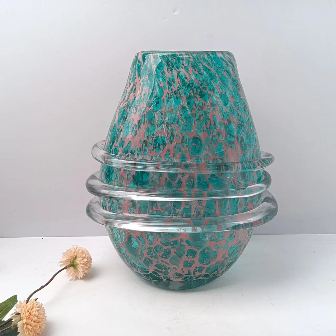W771 轻奢琉璃花瓶客厅插花水培家居装饰摆件
