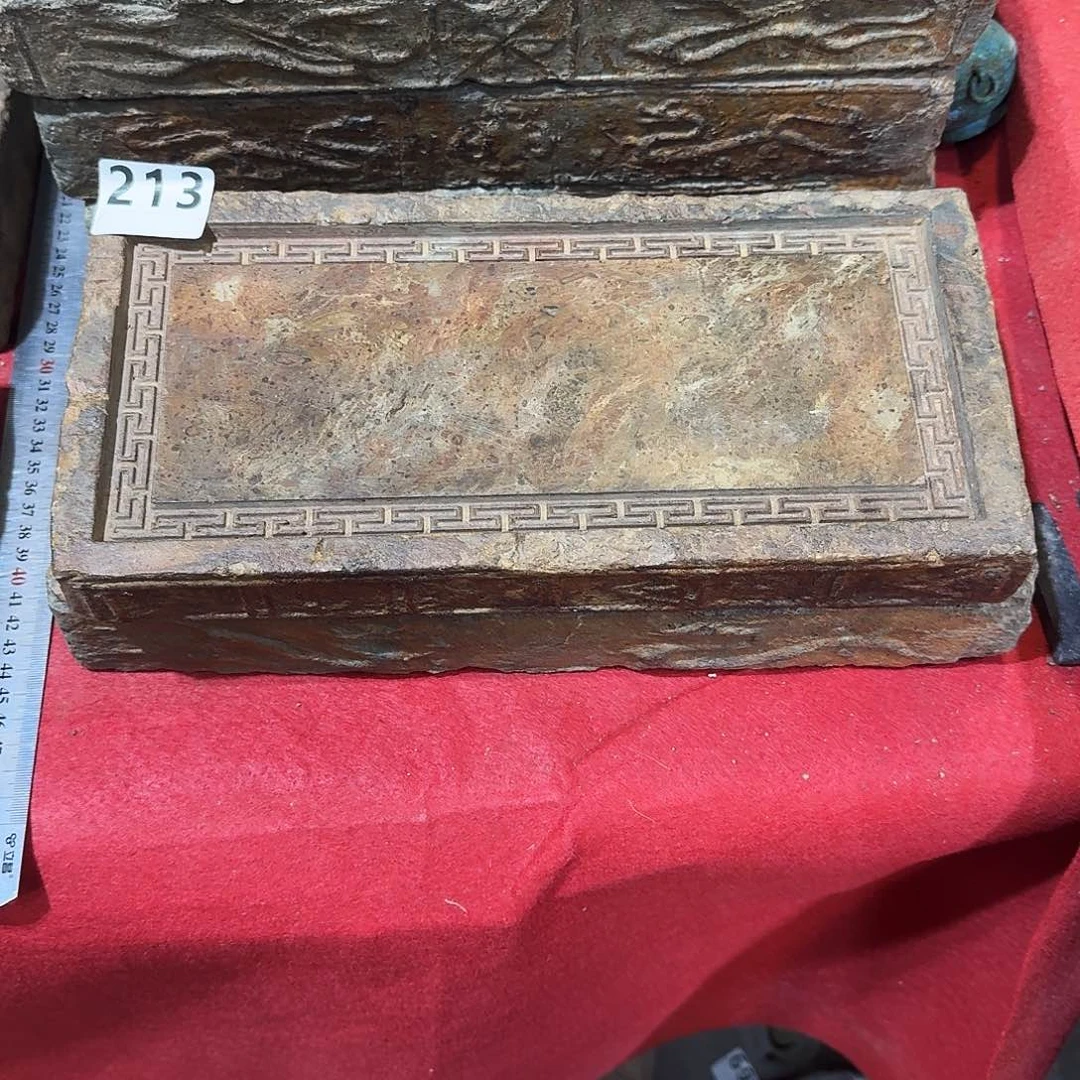 老砖茶台，砚台，画像砖
