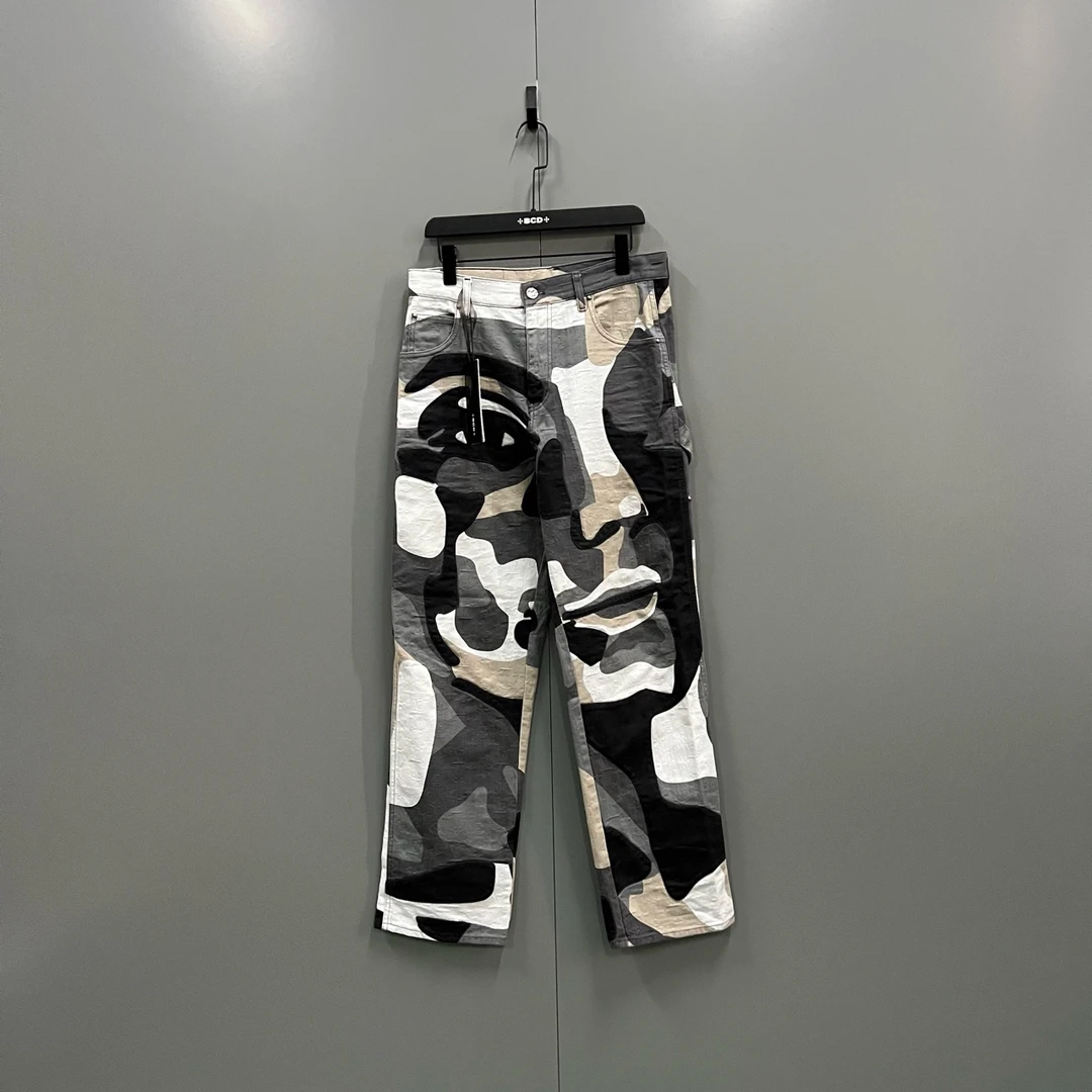 95新 LouisVuitton/路易威登 ab3lv迷彩抽象人脚牛仔裤29码103446