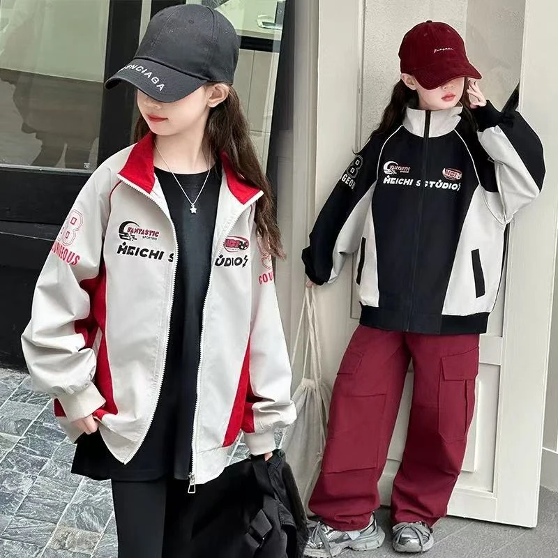 503169 优选韩版儿童时尚春款休闲赛车风夹克外套