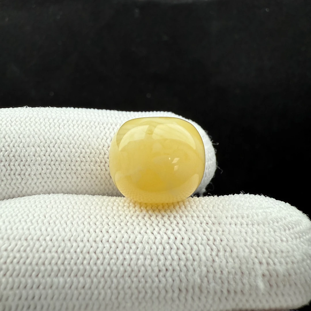 M4181天然原矿蜜蜡浓蜡妖花墩子15*12.9mm支持复检假一罚十