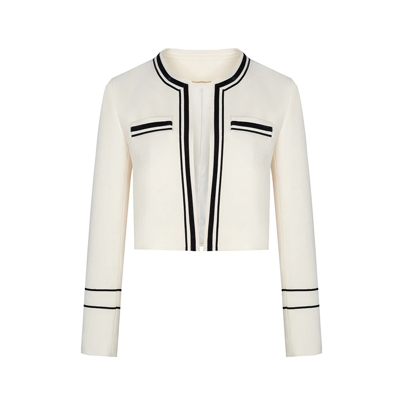 【小余专属】商场同款春秋新品黑白撞色小香风外套N011B41050