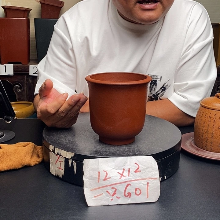 紫砂花盆货号一只G01