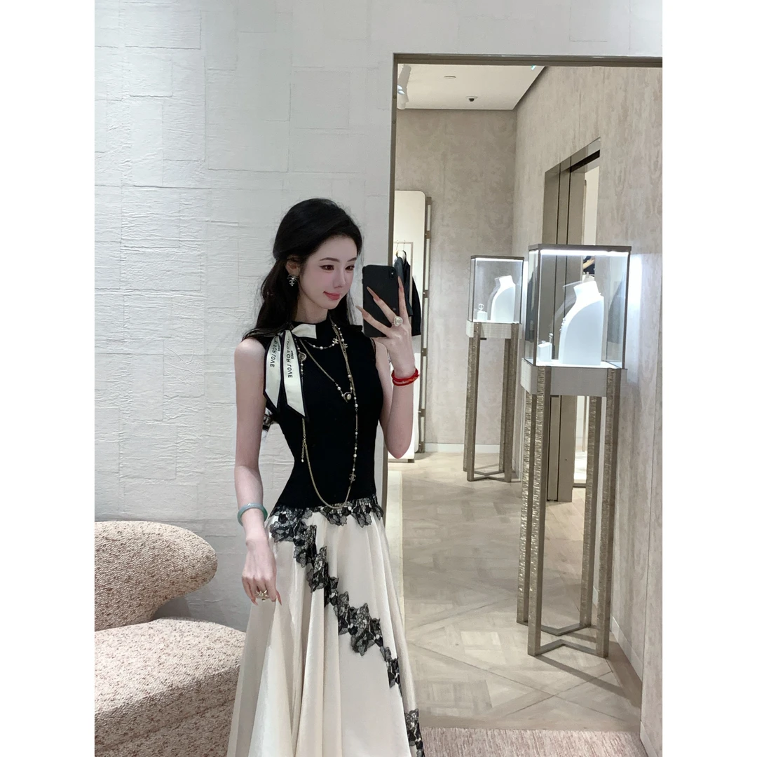 【雅乔定制】暗奢涌动 亮片蕾丝半身裙时尚大摆长裙DYYK-25052476