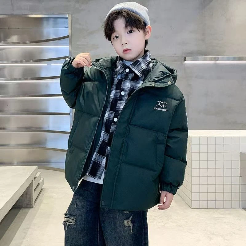 F00555男童秋冬季加棉加厚棉衣外套2025年棉袄儿童大童假两件棉服