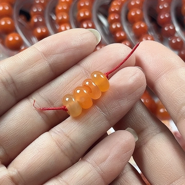 南红玛瑙未镶嵌珠宝奇石算盘珠