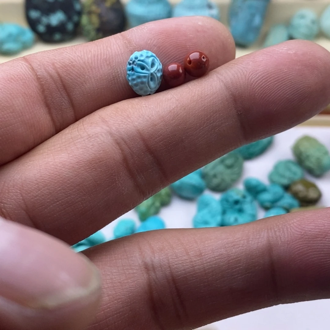 南***萌未镶嵌绿松石珠宝半成品
