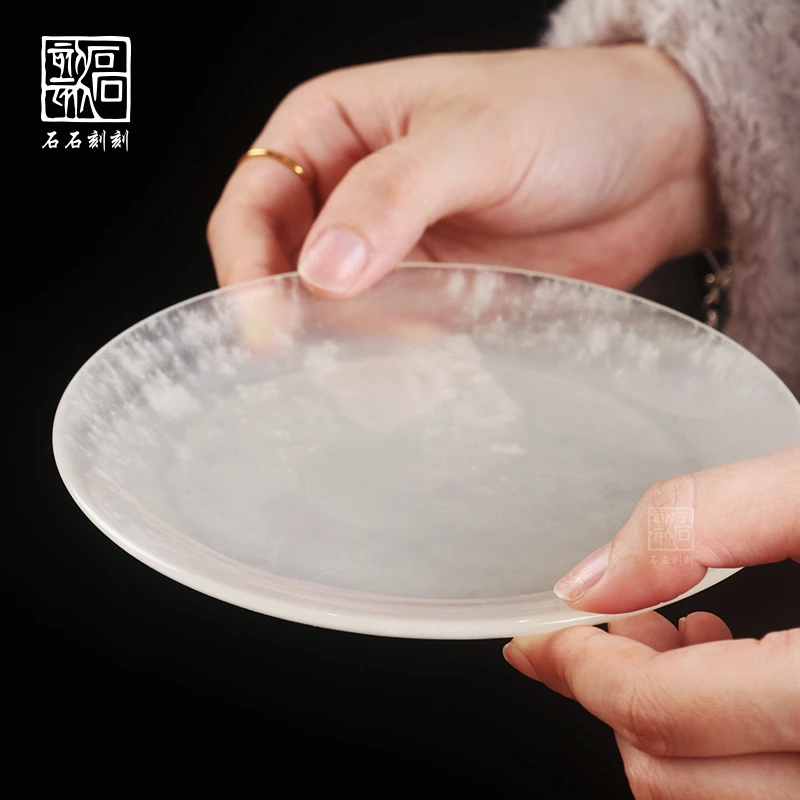 石石刻刻天然茶托盘家用简约现代茶道配件茶具配件茶托茶承