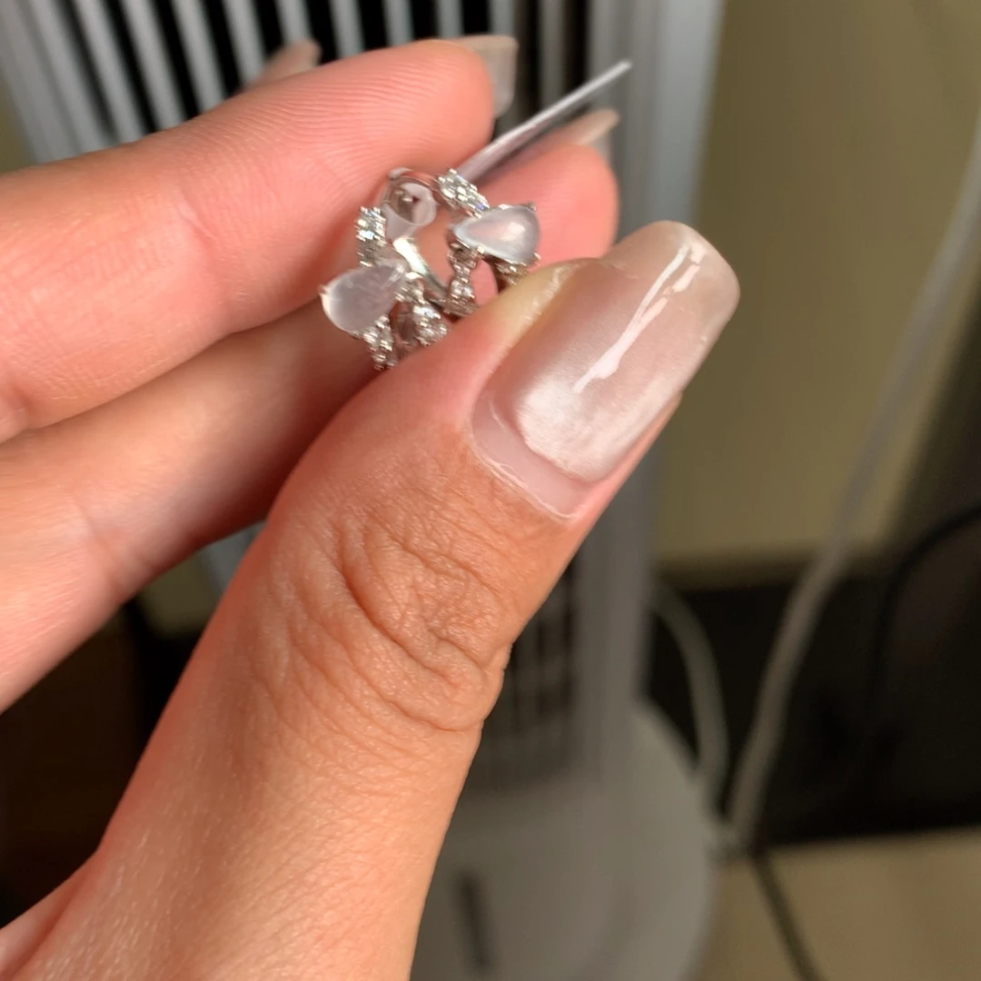 翡翠银S925镶嵌吊坠(不含链)耳钉