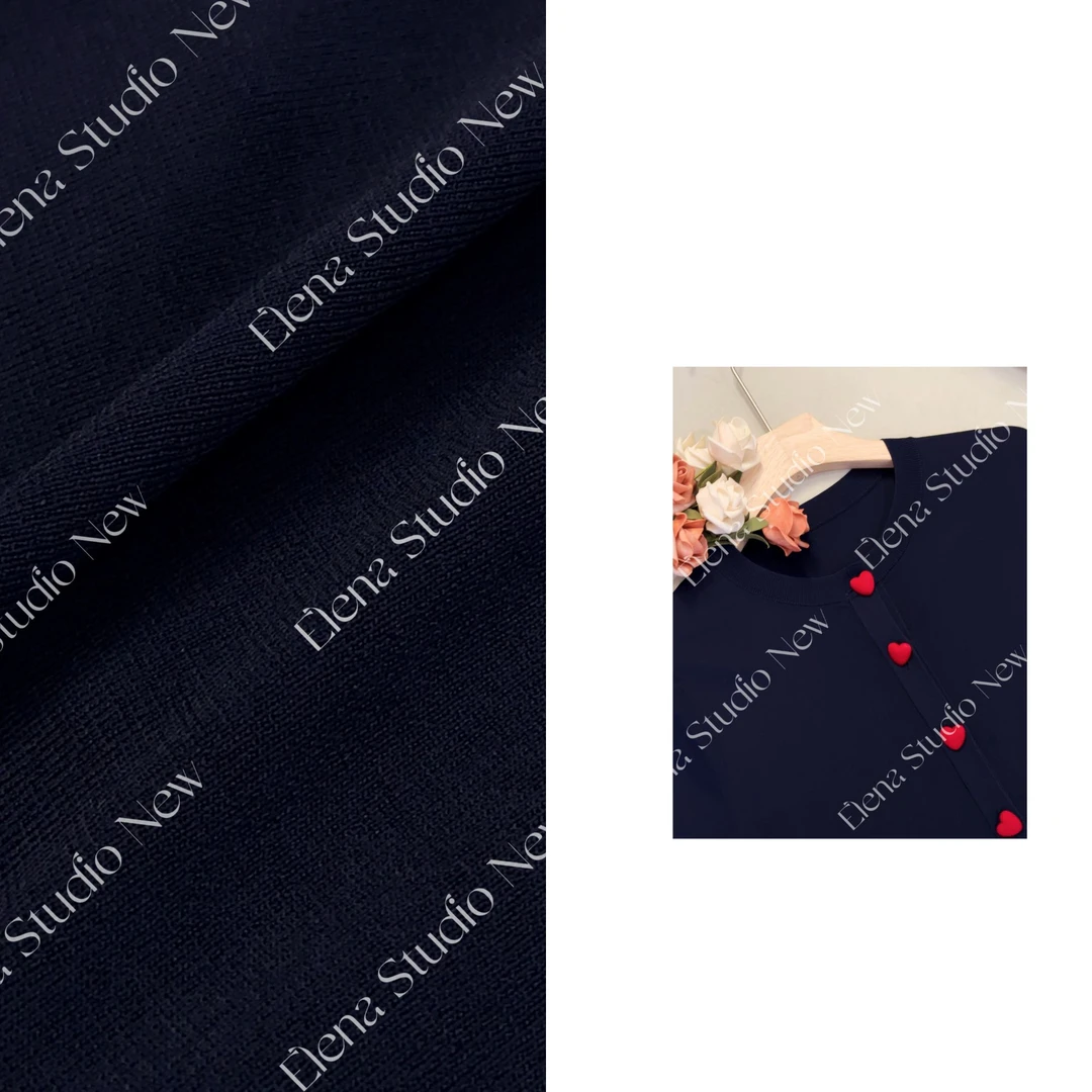 大甜甜【爱心T】设计感精致爱心扣短袖百搭气质短袖宽松T恤