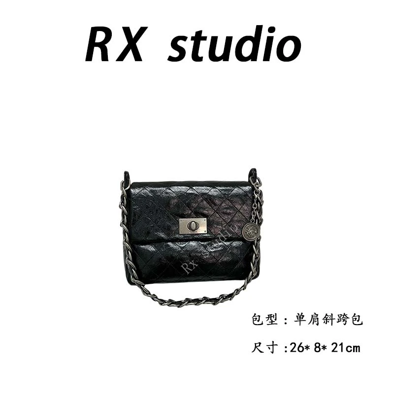 【母亲节礼物】ZT-D7127-黑色RAIN.CUN轻奢小众时尚女士包