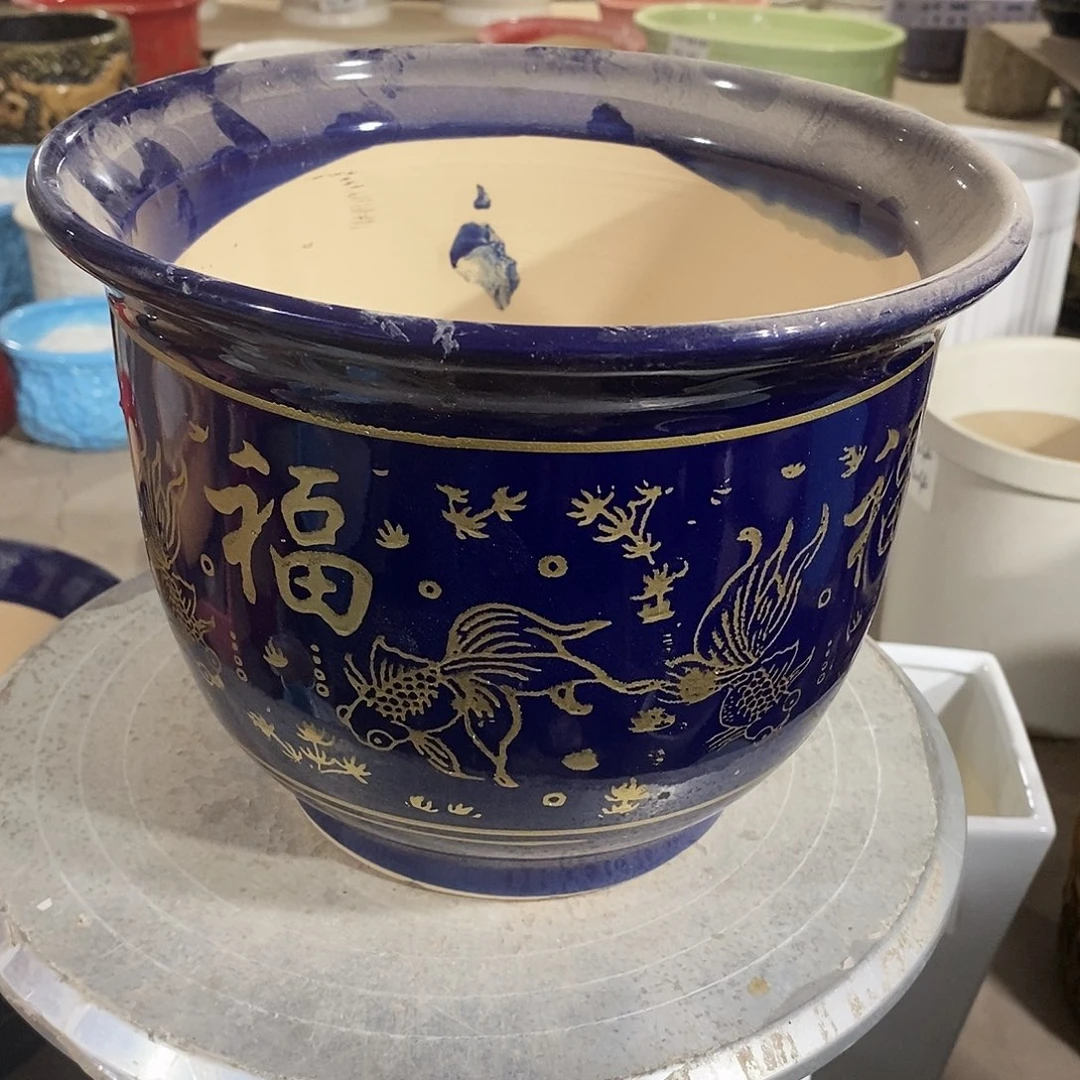 【闪购商品】红陶微瑕花盆-兰金23×18-1个