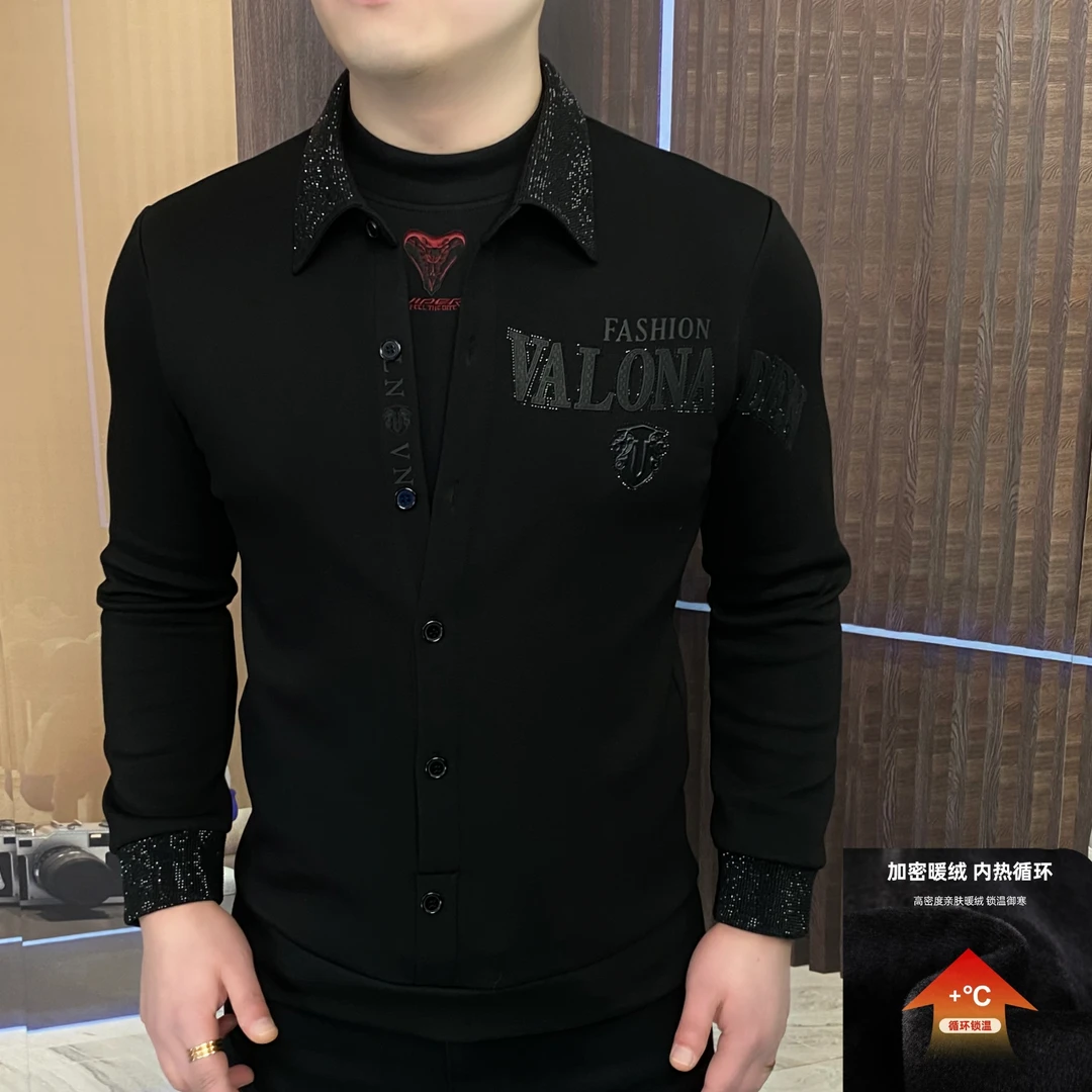 真假两件红蛇联名卫衣男士长袖时尚亲肤循环锁温潮流CLY-2