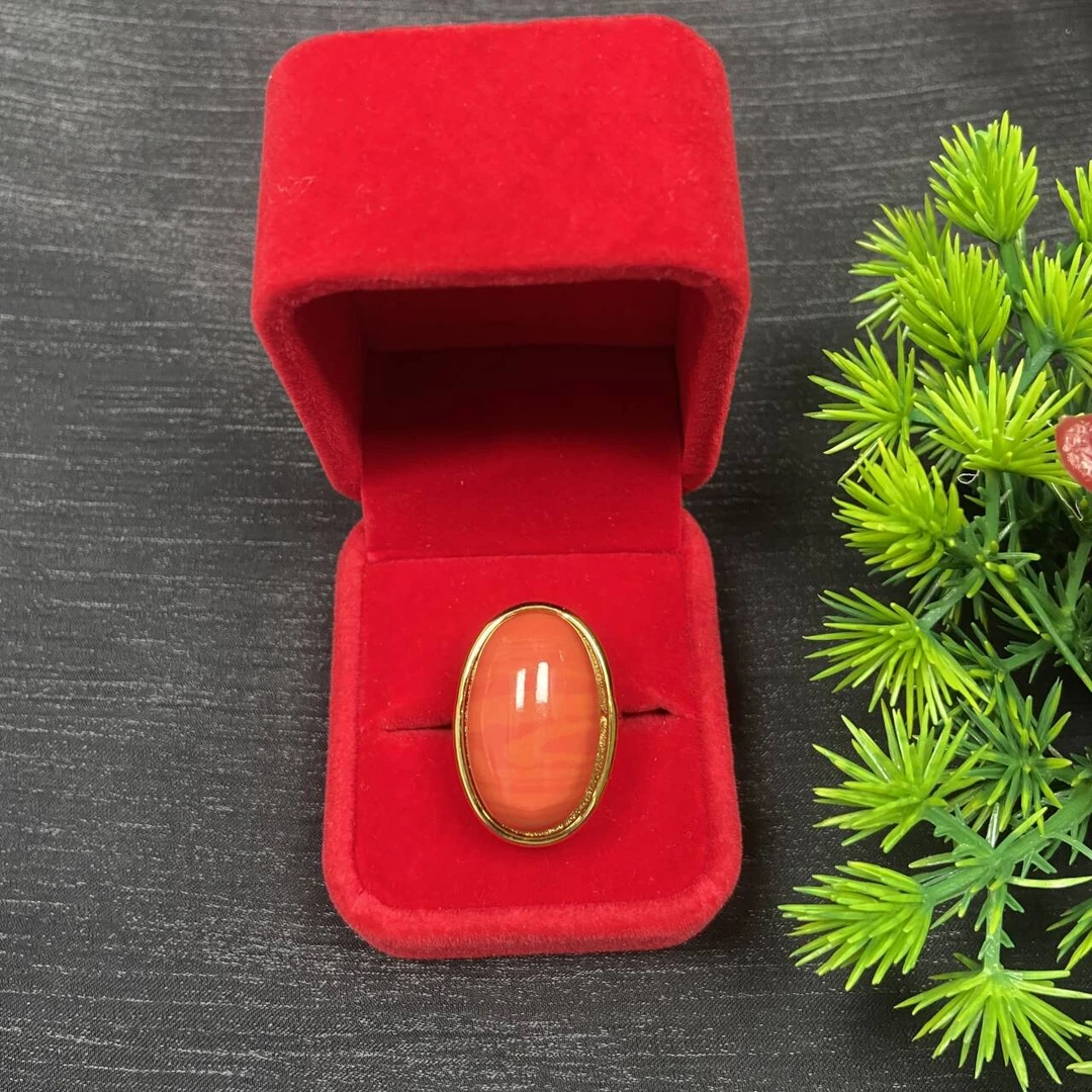 【福小满】TC23017福小满三姑大蛋面复古戒指(多样性发其一）