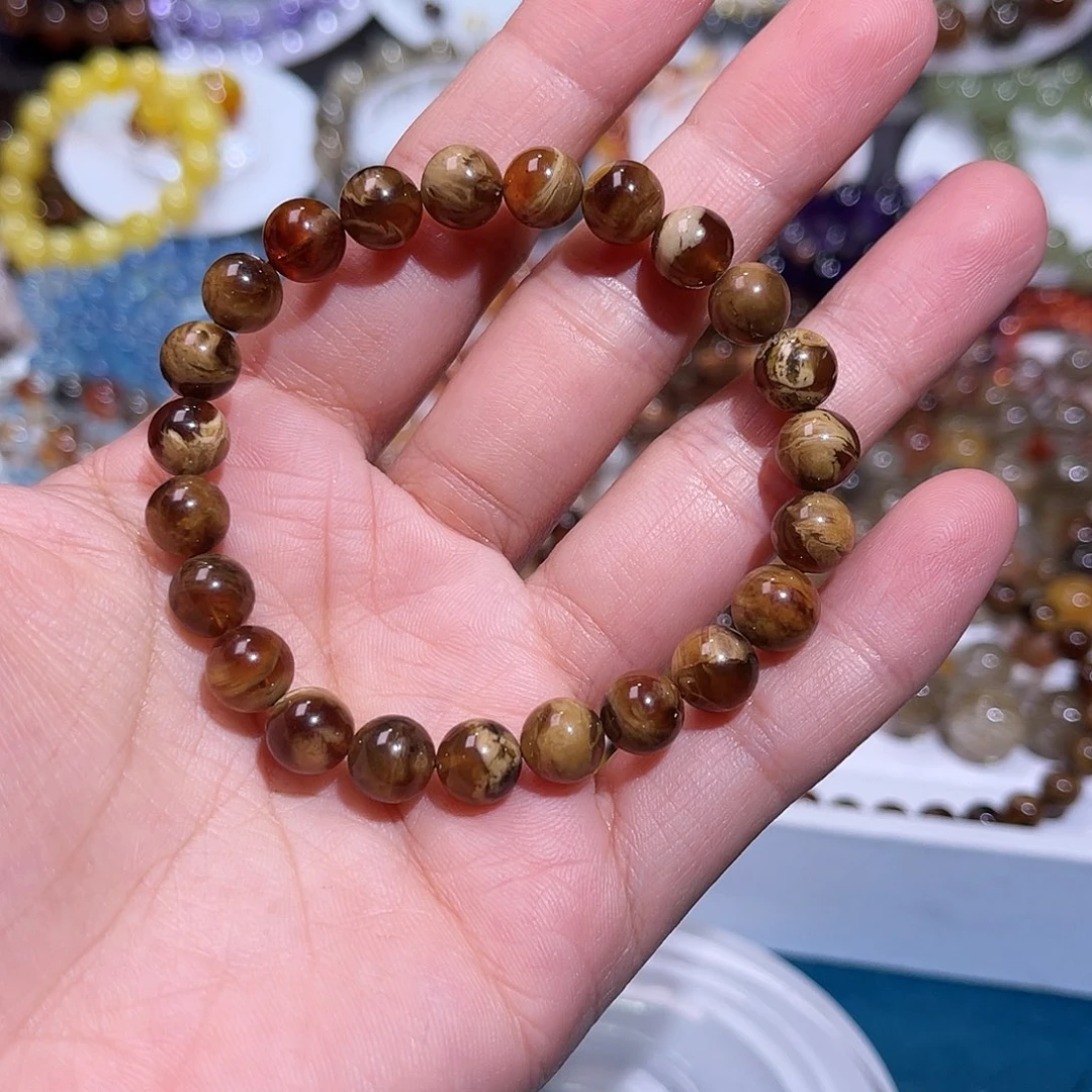 手链琥珀未镶嵌溶洞珀