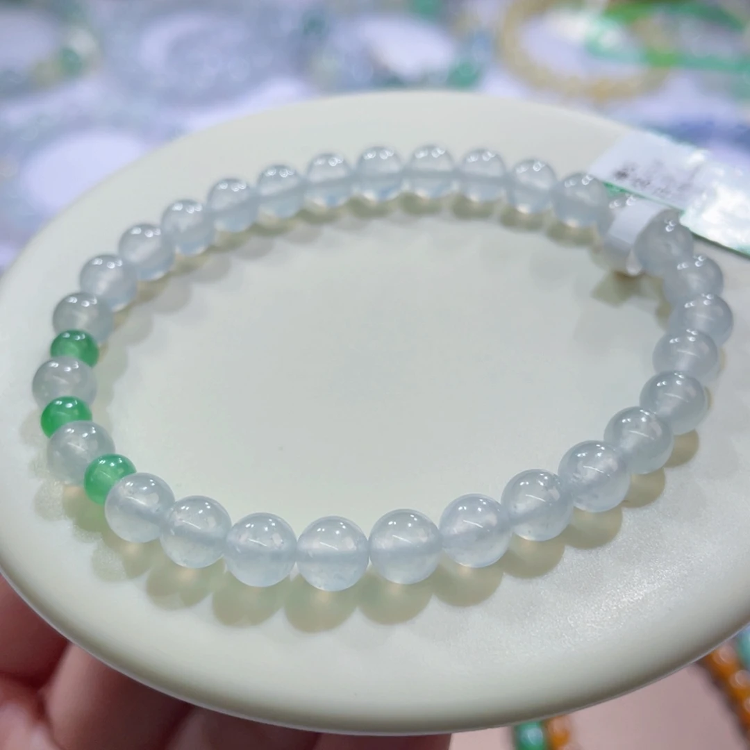 未镶嵌手链翡翠木纳白月光卡6