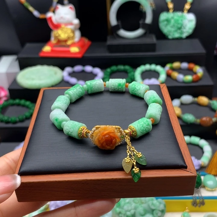 手链翡翠未镶嵌翡翠手串
