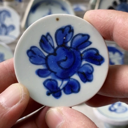 瓷片现代瓷器青花瓷片