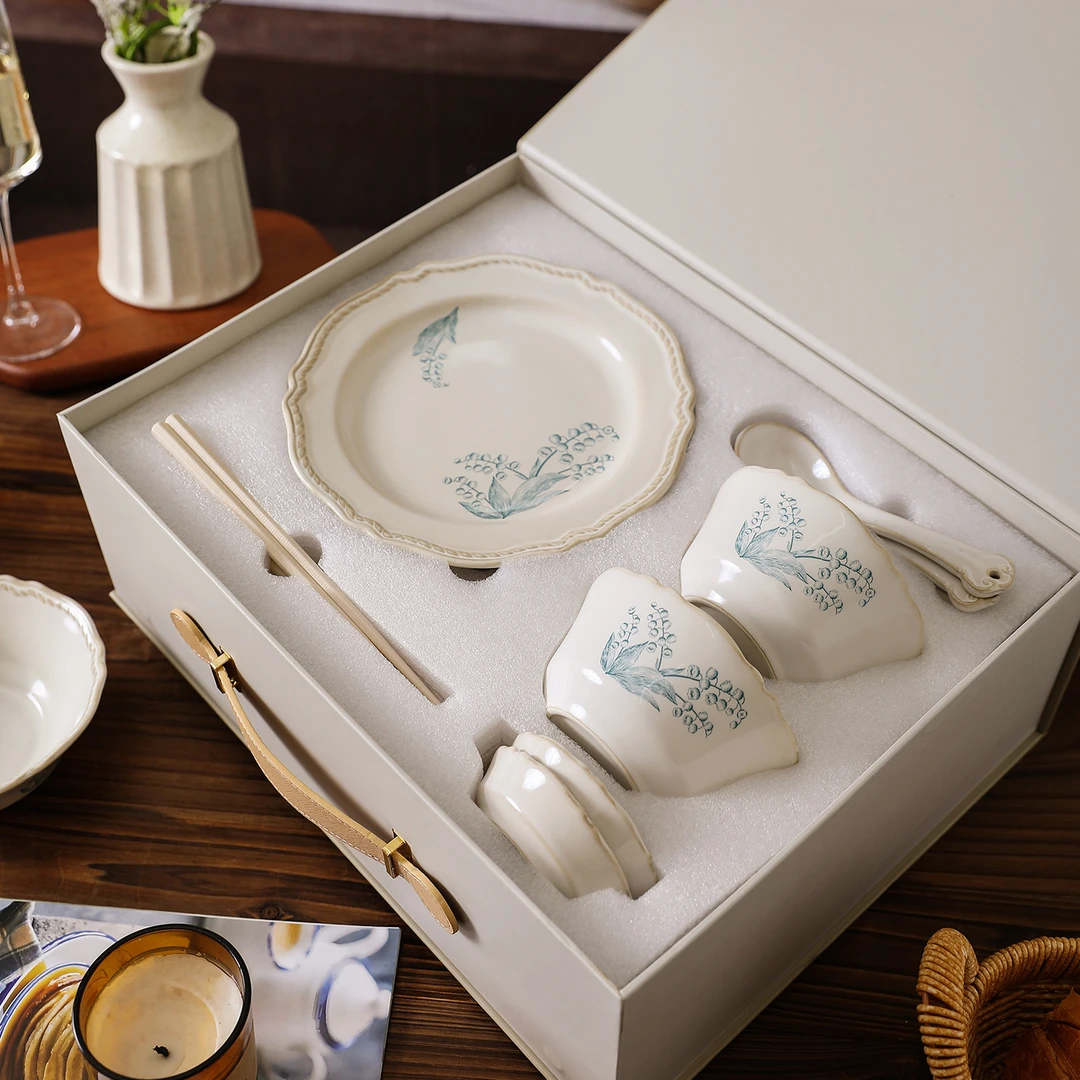 舍里法式碗碟套装家用2026新款餐具乔迁新居碗具新婚礼物碗盘碗筷