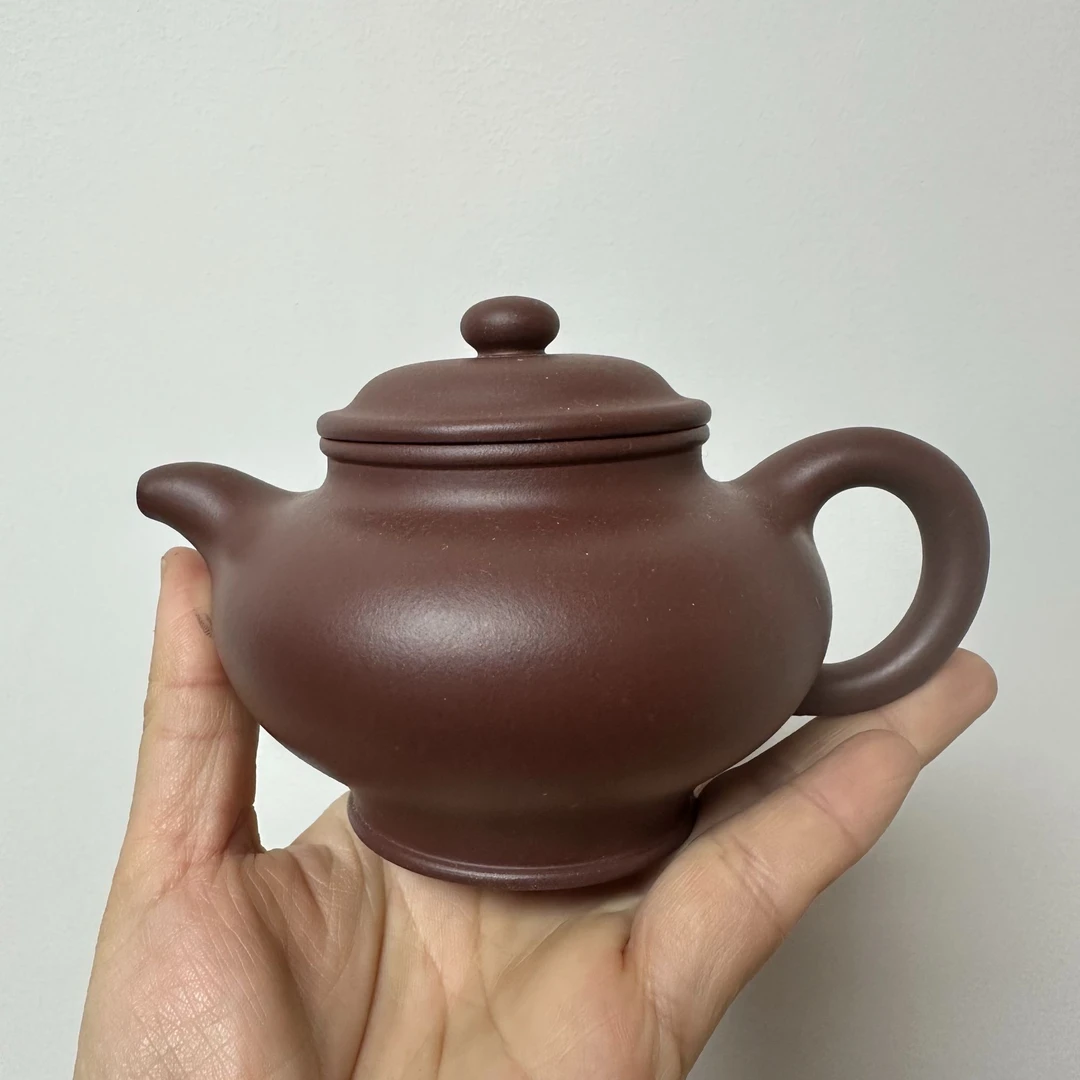 宜兴原矿紫砂紫泥掇只茶壶240cc左右
