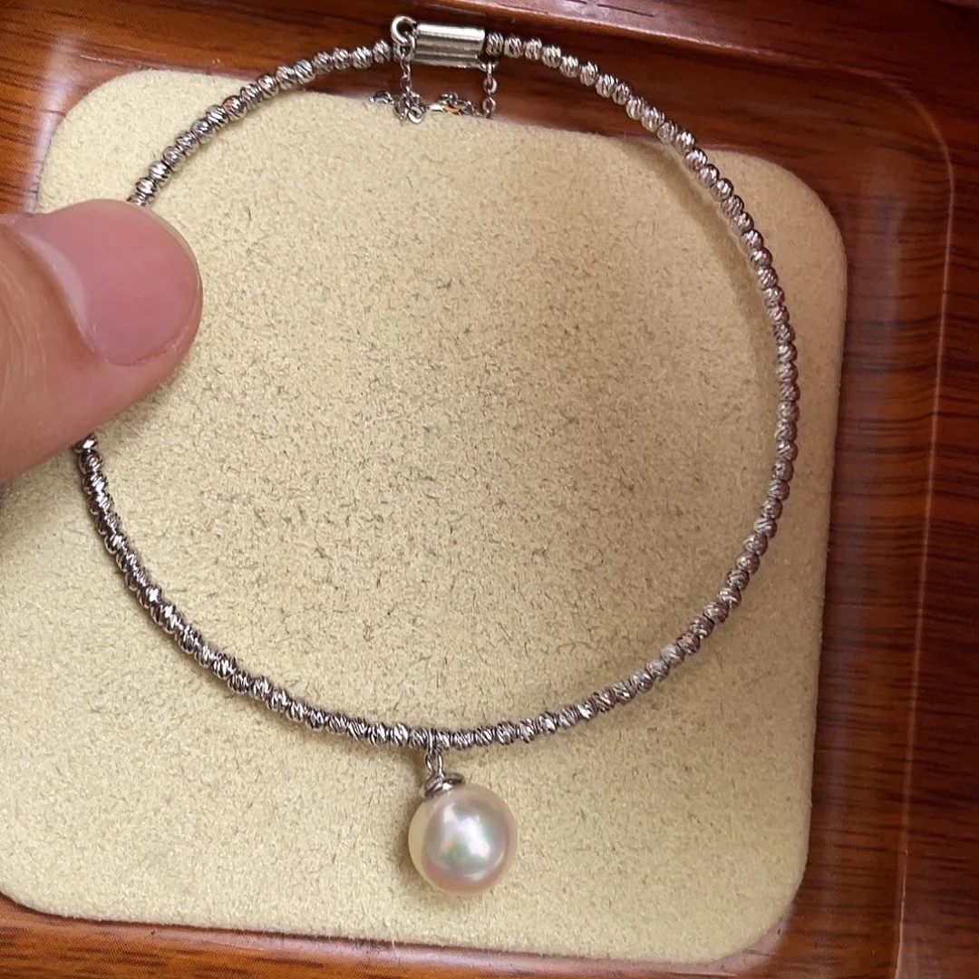 海水珍珠银S925镶嵌手链