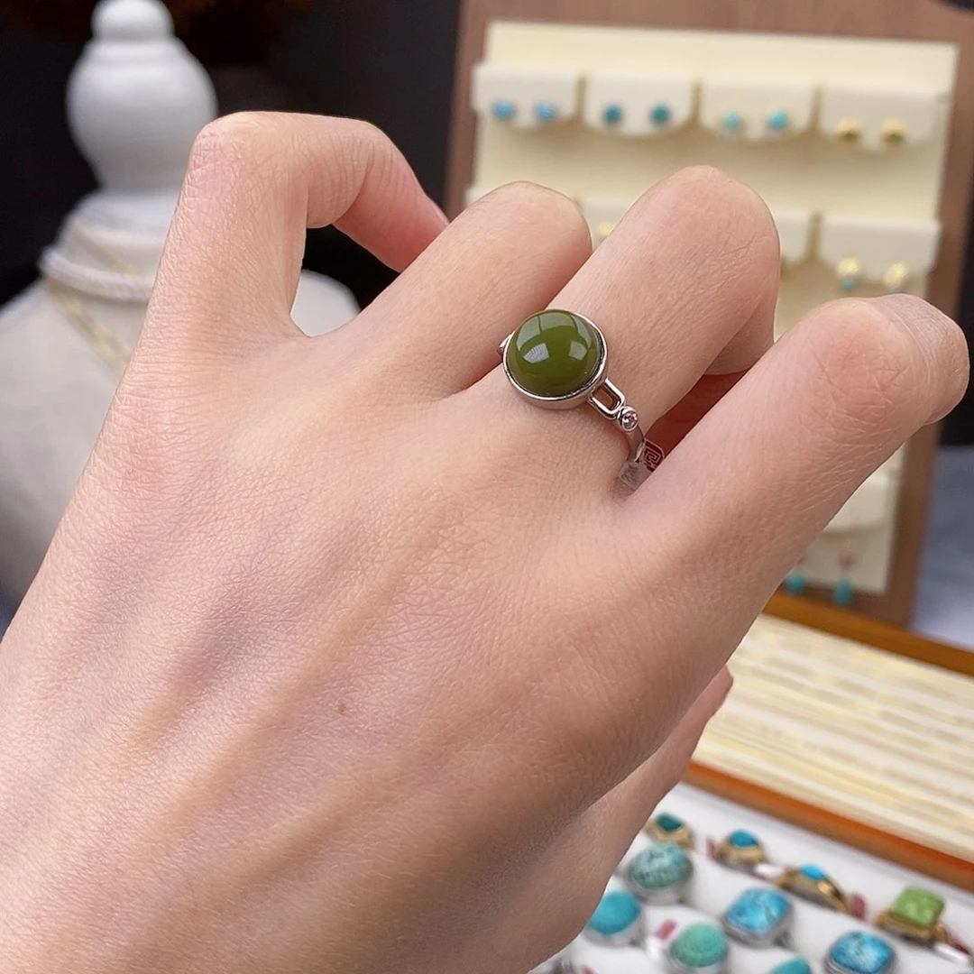 绿松石戒指银S925镶嵌