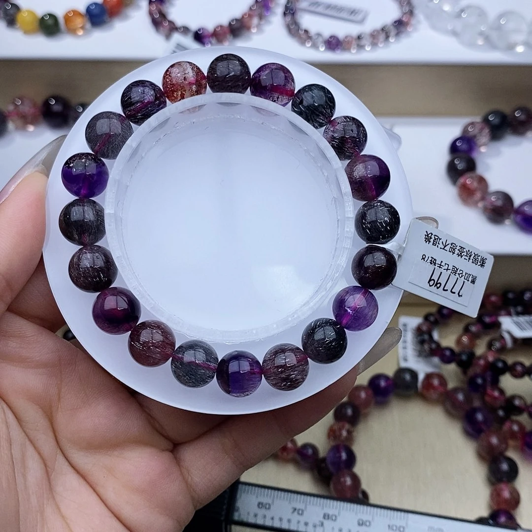 未镶嵌手链水晶黑加仑超七9+