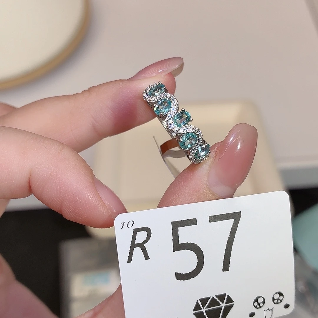 珠宝首饰磷灰石银S925镶嵌