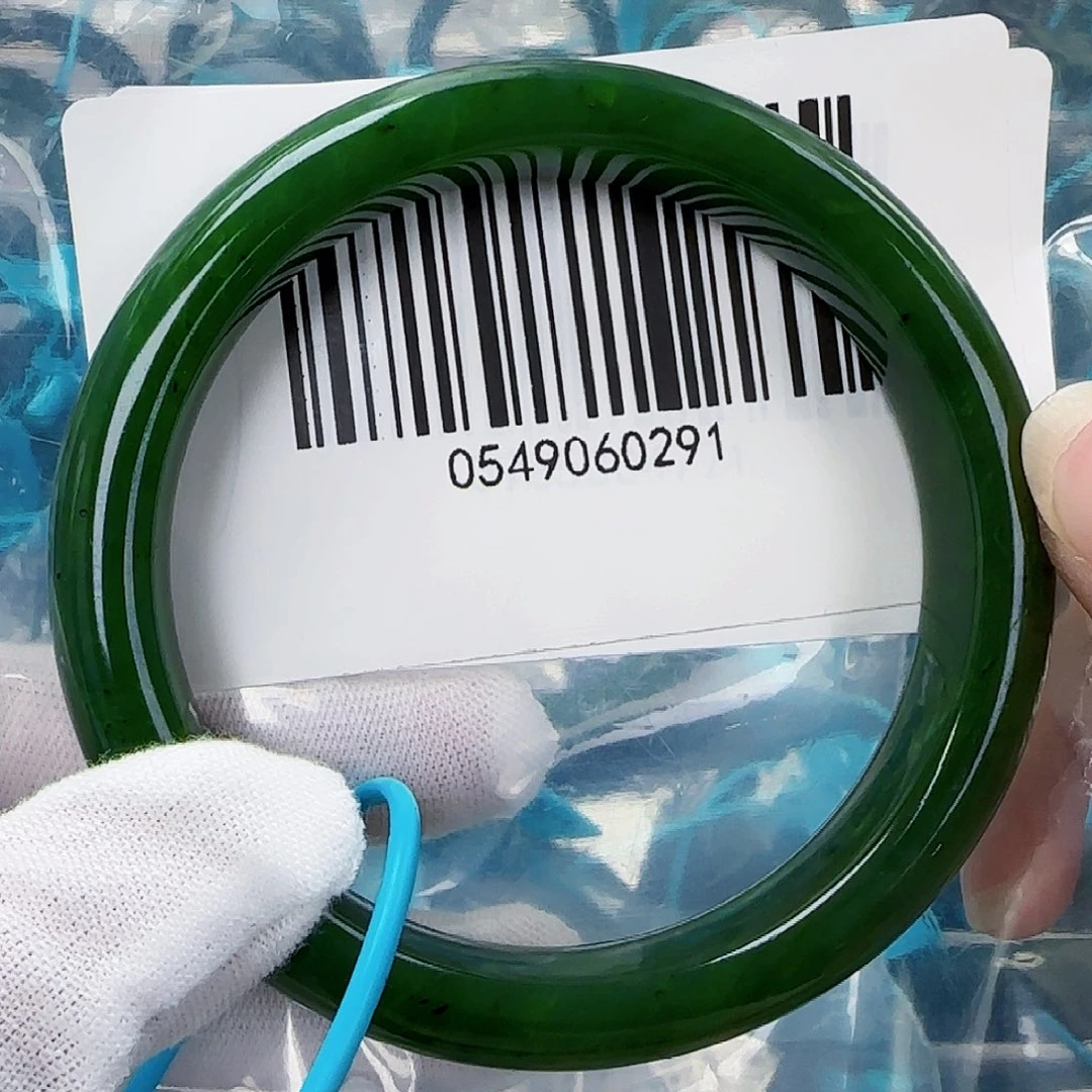 和田玉（碧玉）手镯未镶嵌6263微瑕